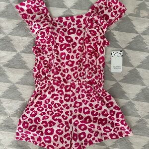 Harper Canyon Pink Leopard Ruffled One Piece